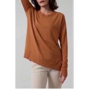 Athleta Coaster Luxe Recover Sweatshirt Sequoia Brown